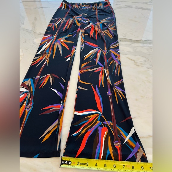 EMILIO PUCCI BLACK BAMBOO PRINT PANTS SIZE IT 44 / US 10 - Picture 13 of 15